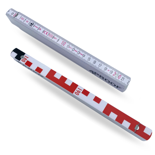 Holzglieder-Maßstab 4proof 1407 GEO weiß - 2 mtr